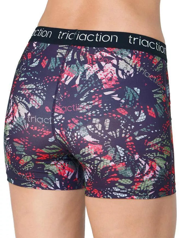 Triumph moteriški violetinės spalvos su raštais laisvalaikio  šortai Triaction Cardio Panty Shorty
