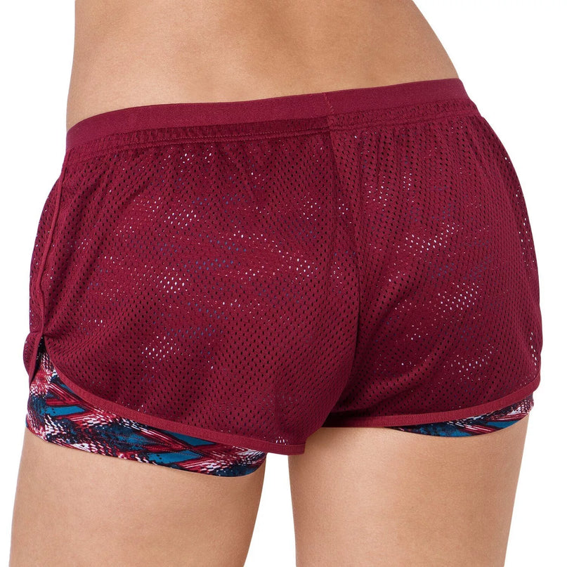 Triumph moteriški bordo spalvos laisvalaikio  šortai Triaction The Fit-ster Short 01