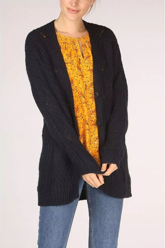 Tom Tailor XS(36) dydžio moteriškas tamsiai mėlynos spalvos  kardiganas/megztinis 10668-1013944