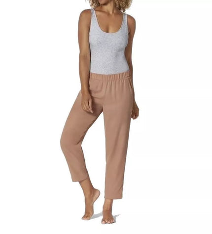 Triumph 36 38 40 42 44 dydžio moteriškos poliesterinės rusvos spalvos klasikinės ilgos kelnės Mix &amp; Match TAPERED TROUSERS