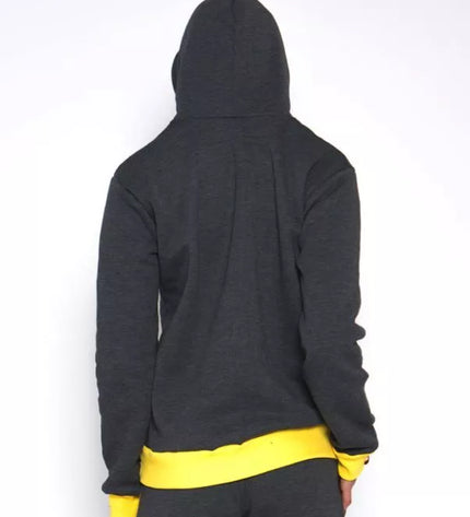 Sofa Killer grafito spalvos džemperis su tautinėm juostom