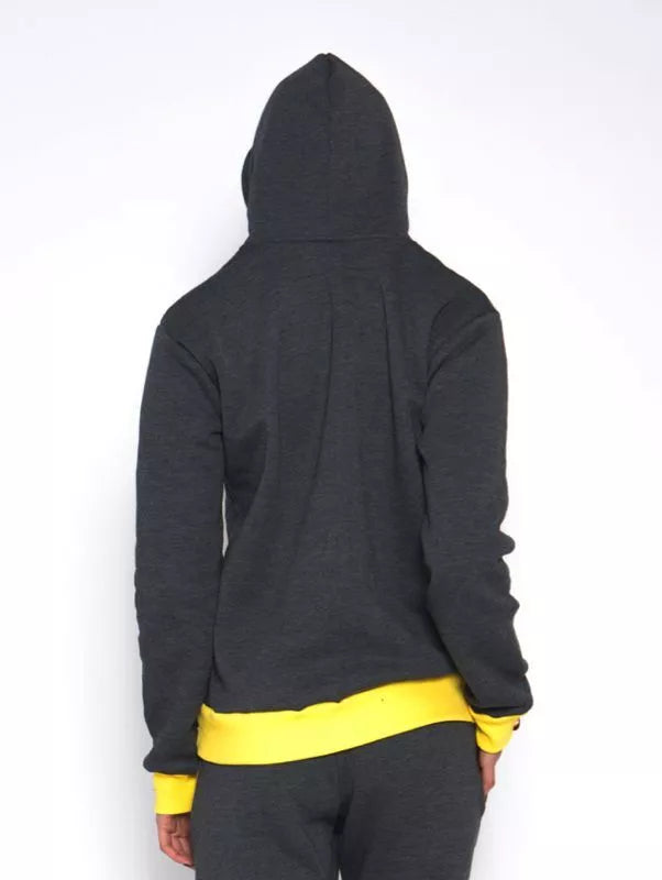 Sofa Killer grafito spalvos džemperis su tautinėm juostom