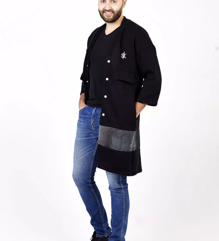 Sofa Killer juodas ilgas švarkas/kimono