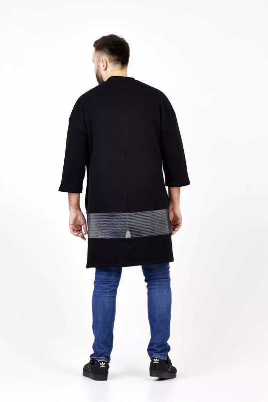 Sofa Killer juodas ilgas švarkas/kimono