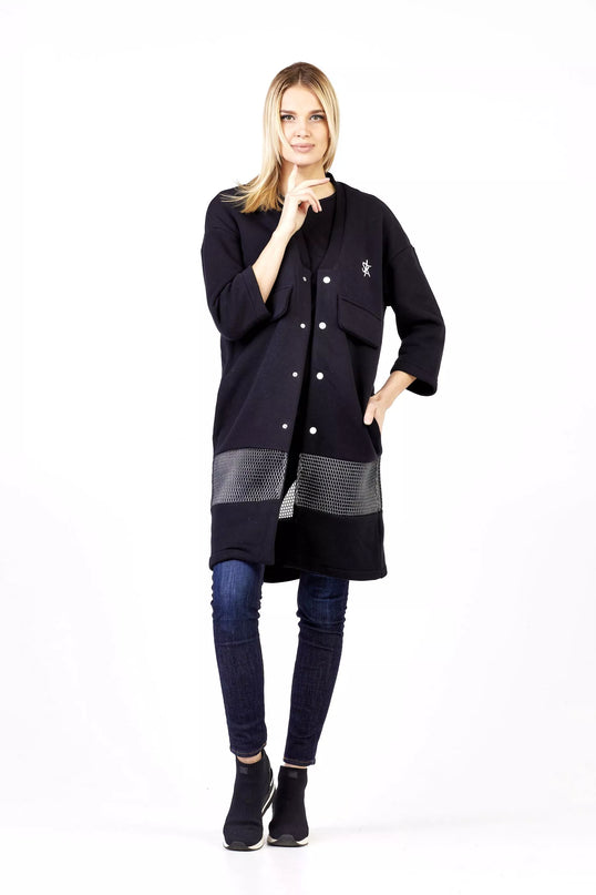 Sofa Killer juodas ilgas švarkas/kimono