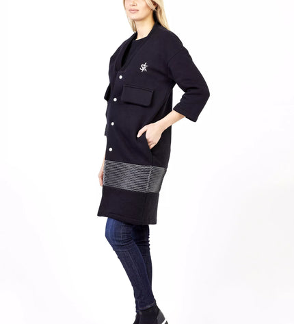 Sofa Killer juodas ilgas švarkas/kimono