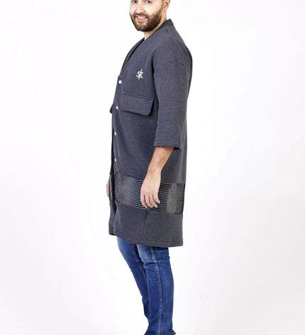 Sofa Killer grafito spalvos ilgas švarkas/kimono