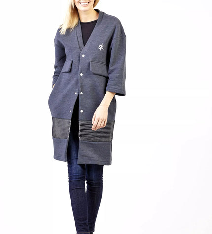 Sofa Killer grafito spalvos ilgas švarkas/kimono