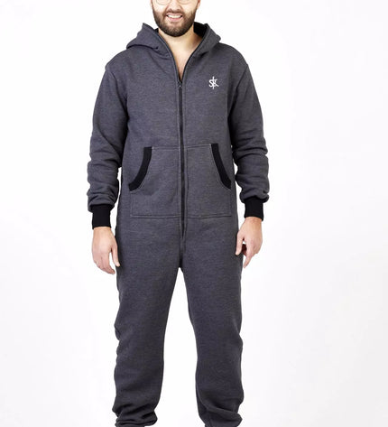 Sofa Killer tamsiai pilkas kombinezonas su užtrauktuku nugaroje