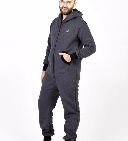 Sofa Killer tamsiai pilkas kombinezonas su užtrauktuku nugaroje