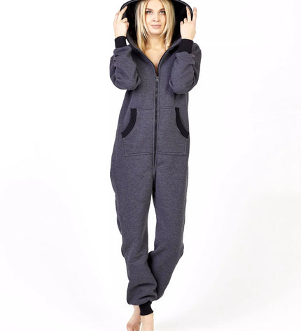 Sofa Killer tamsiai pilkas kombinezonas su užtrauktuku nugaroje