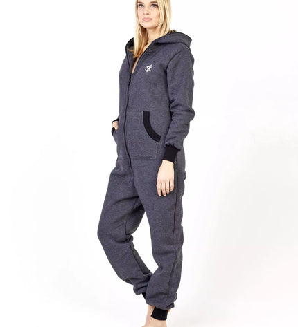 Sofa Killer tamsiai pilkas kombinezonas su užtrauktuku nugaroje