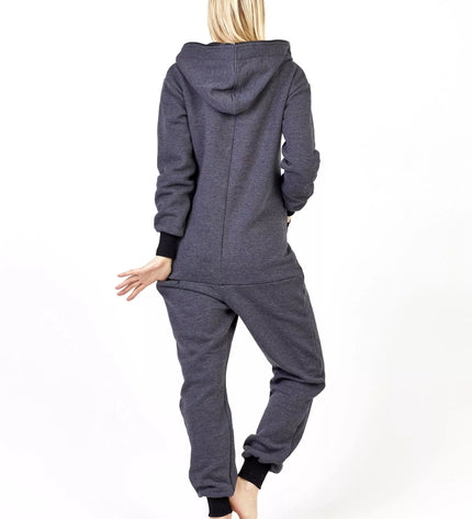 Sofa Killer tamsiai pilkas kombinezonas su užtrauktuku nugaroje