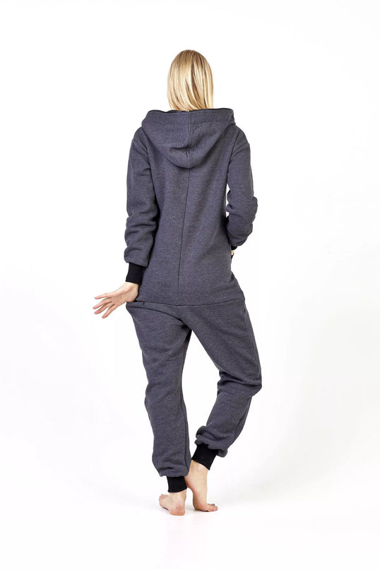 Sofa Killer tamsiai pilkas kombinezonas su užtrauktuku nugaroje