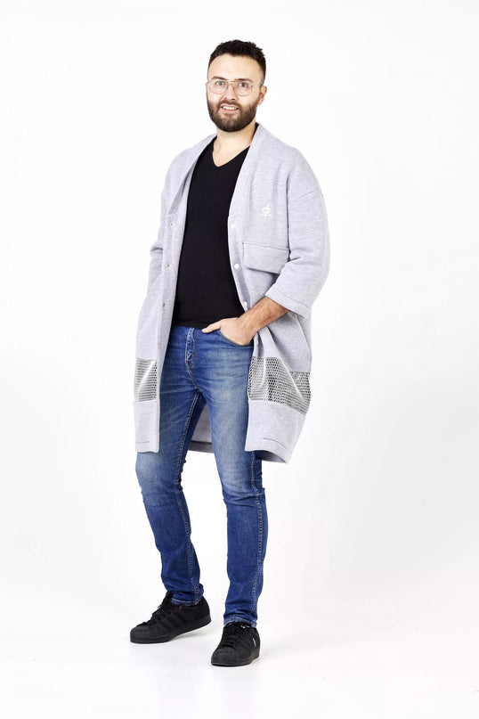 Sofa Killer šviesiai pilkas ilgas švarkas/kimono