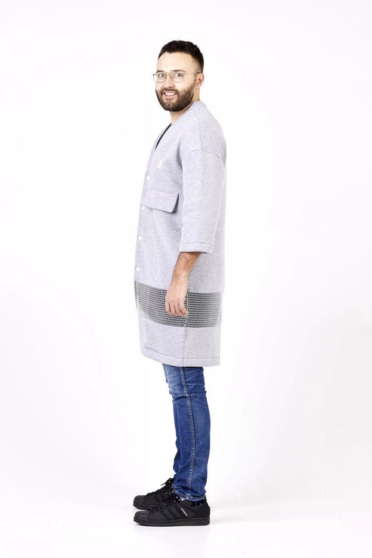 Sofa Killer šviesiai pilkas ilgas švarkas/kimono