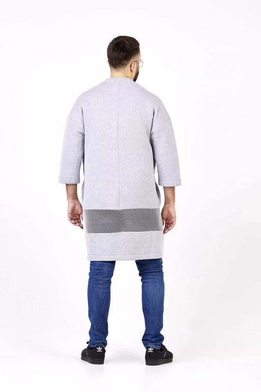 Sofa Killer šviesiai pilkas ilgas švarkas/kimono