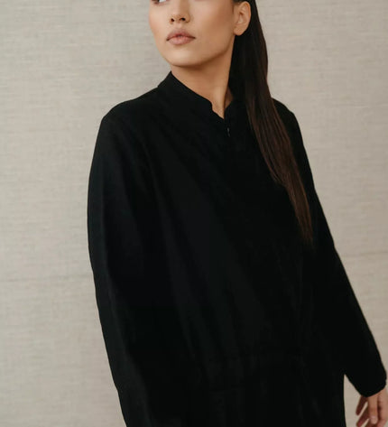 Sofa Killer juodas lininis kombinezonas