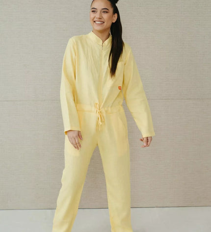 Sofa Killer citrinos spalvos lininis kombinezonas