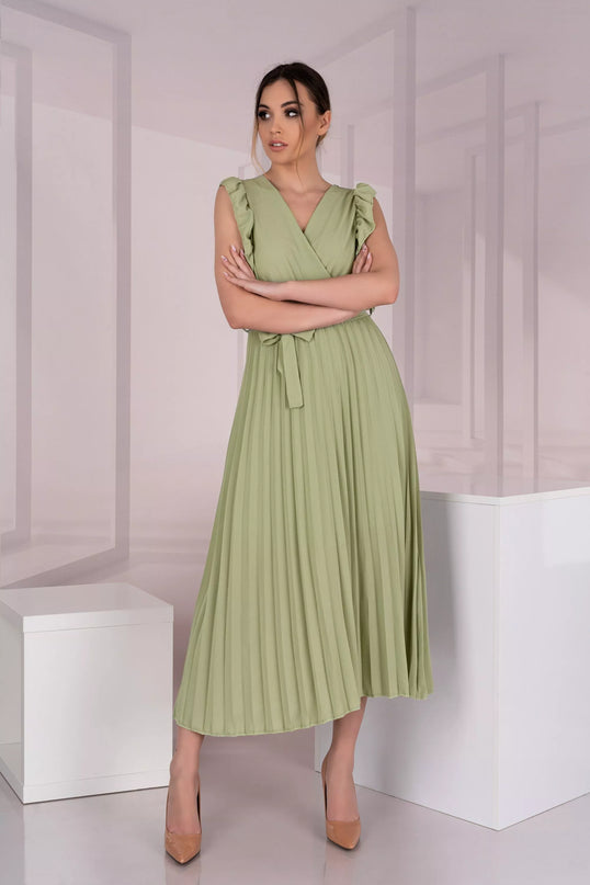 Marribel šviesiai žalia suknelė Merlotina