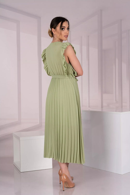 Marribel šviesiai žalia suknelė Merlotina