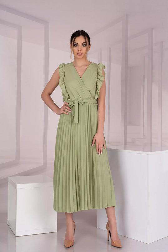 Marribel šviesiai žalia suknelė Merlotina