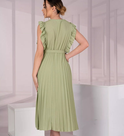 Marribel šviesiai žalia suknelė Merlotina