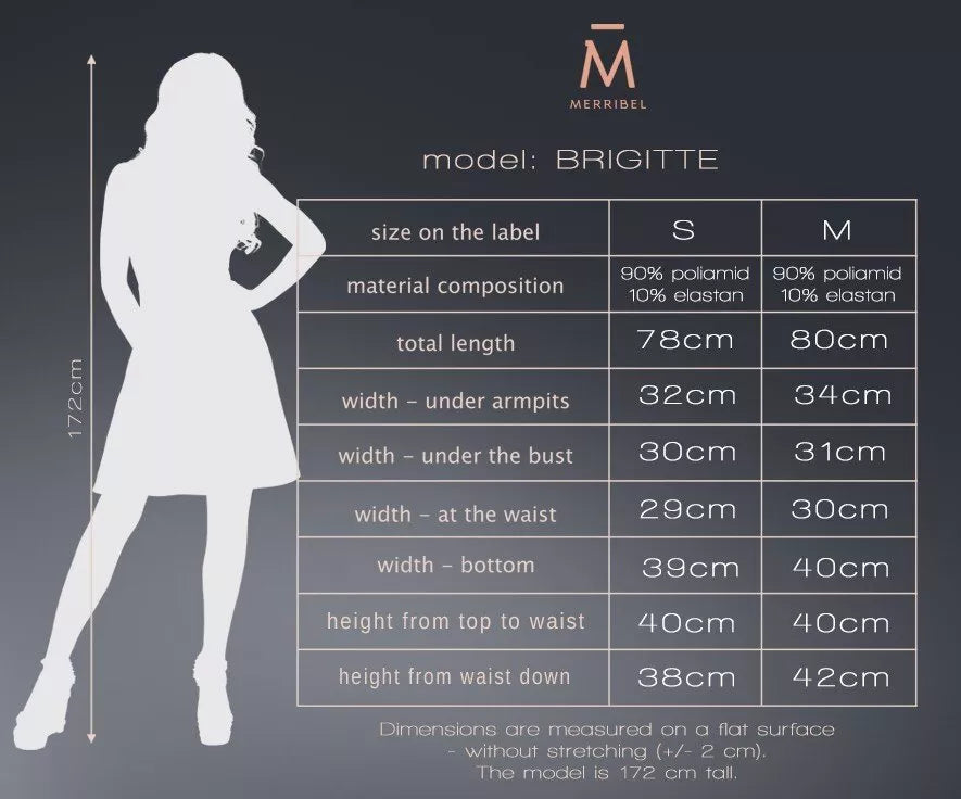 Marribel juoda trumpa seksuali suknelė Brigitte