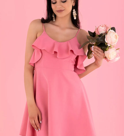 Marribel rausva trumpa vasariška suknelė Cooreo