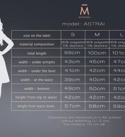 Marribel tamsiai mėlyna suknelė perregimom rankovėm Astrai