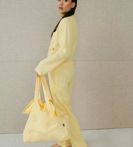 Sofa Killer citrinos spalvos lininis kombinezonas