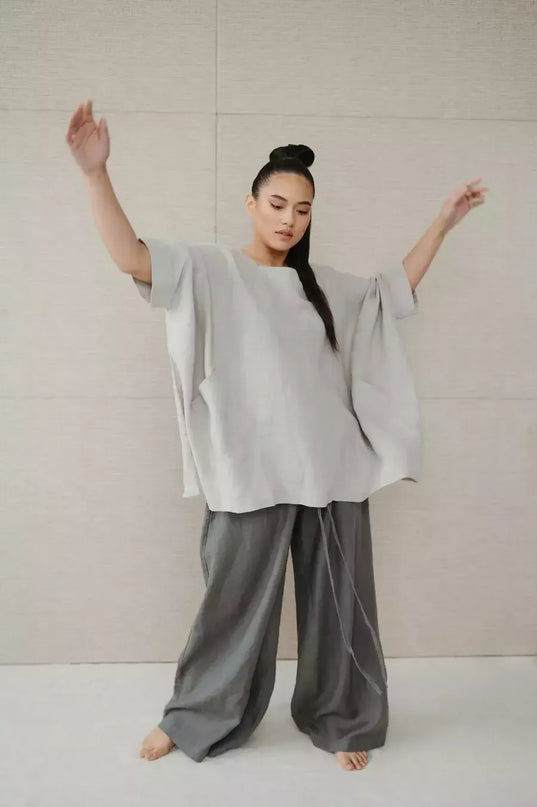 Sofa Killer smėlio spalvos linininė palaidinė Hermon