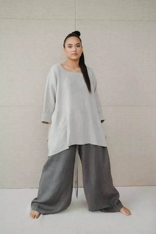 Sofa Killer smėlio spalvos linininė palaidinė Hermon