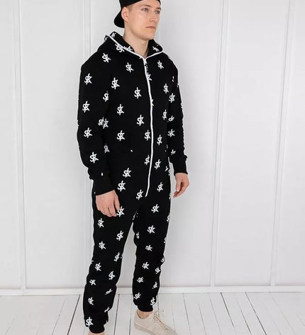 Sofa Killer juodas kombinezonas su SK logo printu