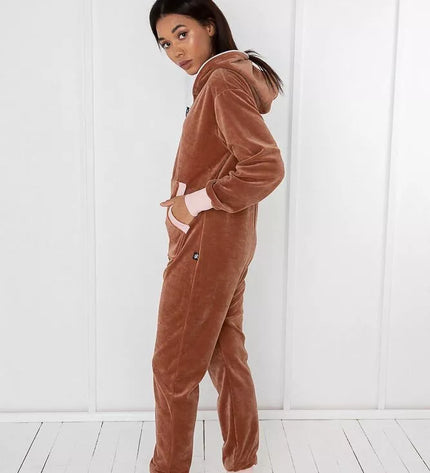 Sofa Killer rudas veliūrinis kombinezonas