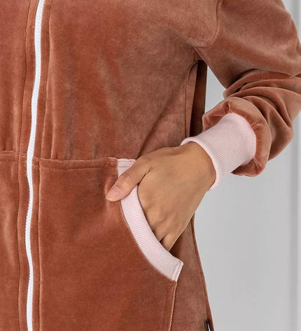 Sofa Killer rudas veliūrinis kombinezonas