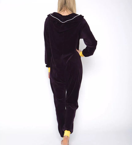 Sofa Killer baklažano spalvos veliūrinis kombinezonas