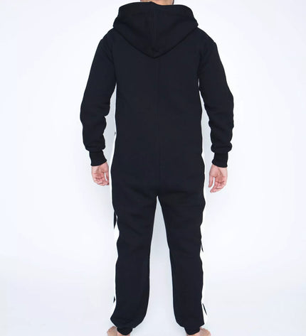 Sofa Killer juodas kombinezonas su batom vertikaliom juostom