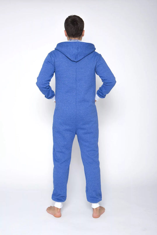 Sofa Killer džinso spalvos kombinezonas su baltais rankogaliais