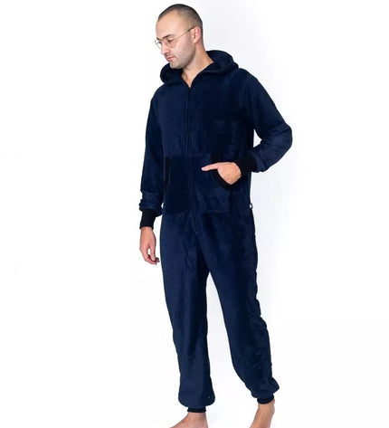 Sofa Killer tamsiai mėlynas frotinis bambuko kombinezonas