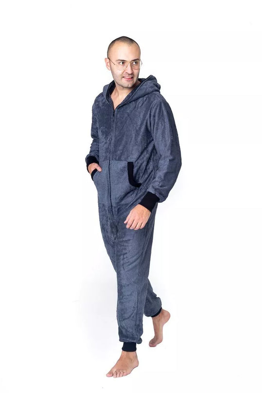 Sofa Killer tamsiai pilkas frotinis bambuko kombinezonas