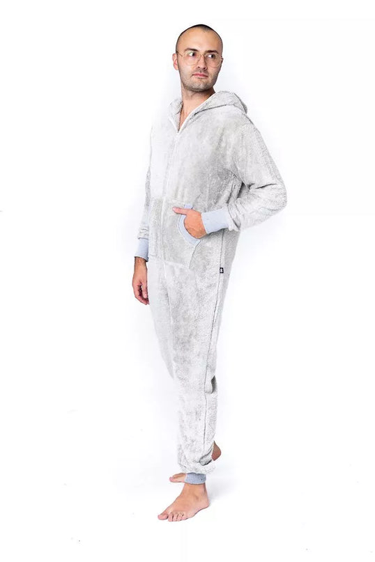 Sofa Killer šviesiai pilkas frotinis bambuko kombinezonas