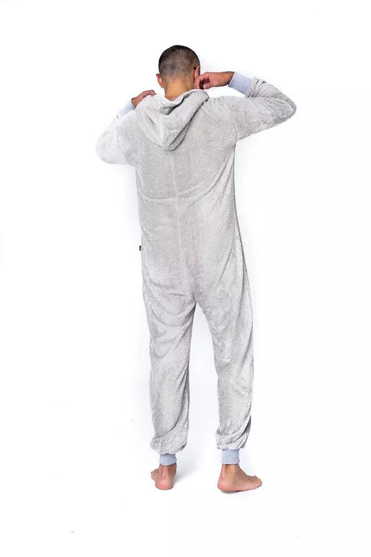 Sofa Killer šviesiai pilkas frotinis bambuko kombinezonas