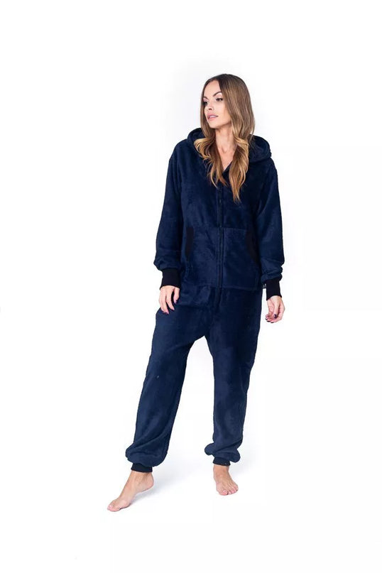 Sofa Killer tamsiai mėlynas frotinis bambuko kombinezonas