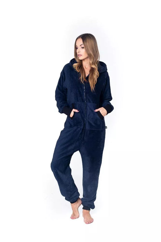 Sofa Killer tamsiai mėlynas frotinis bambuko kombinezonas