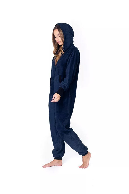 Sofa Killer tamsiai mėlynas frotinis bambuko kombinezonas