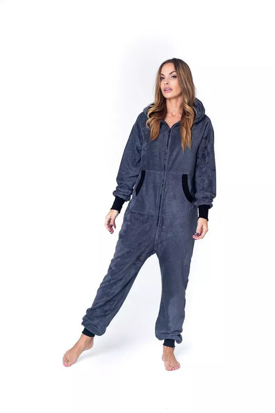 Sofa Killer tamsiai pilkas frotinis bambuko kombinezonas