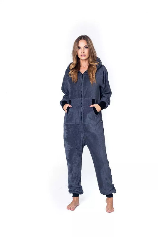 Sofa Killer tamsiai pilkas frotinis bambuko kombinezonas