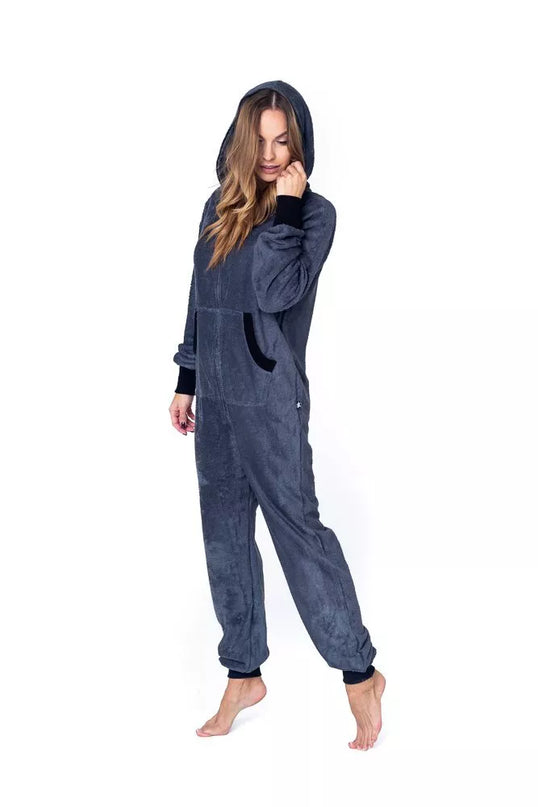 Sofa Killer tamsiai pilkas frotinis bambuko kombinezonas