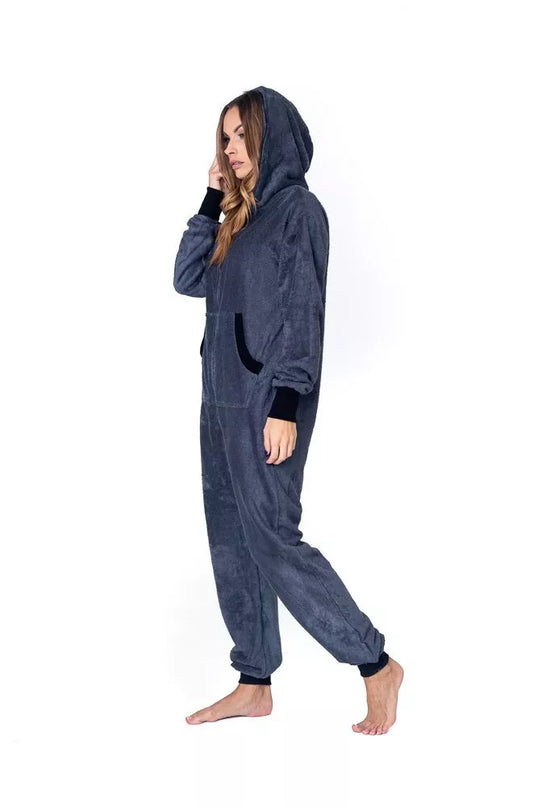 Sofa Killer tamsiai pilkas frotinis bambuko kombinezonas